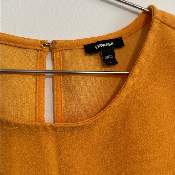 Express Vibrant Orange Sleeveless Blouse - Picture 2 of 3